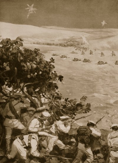 An Encounter Between Italian and Turkish Outposts: Turco-Italian War by Cyrus Cuneo